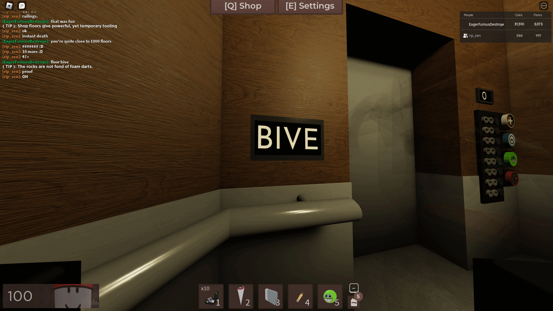 Seriously I've been waiting for like an hour now My friend being surprised upon viewing that the floor number is indeed BIVE