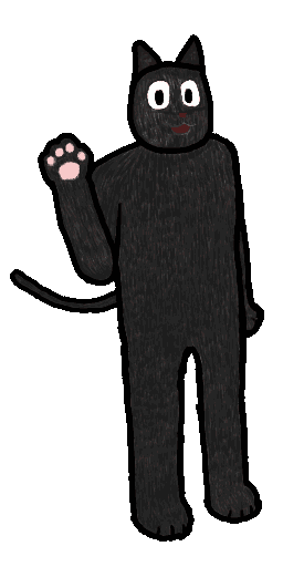 Here's me, in non-animatic! A fully finished drawing of my anthropomorphised fursona giving a wave.