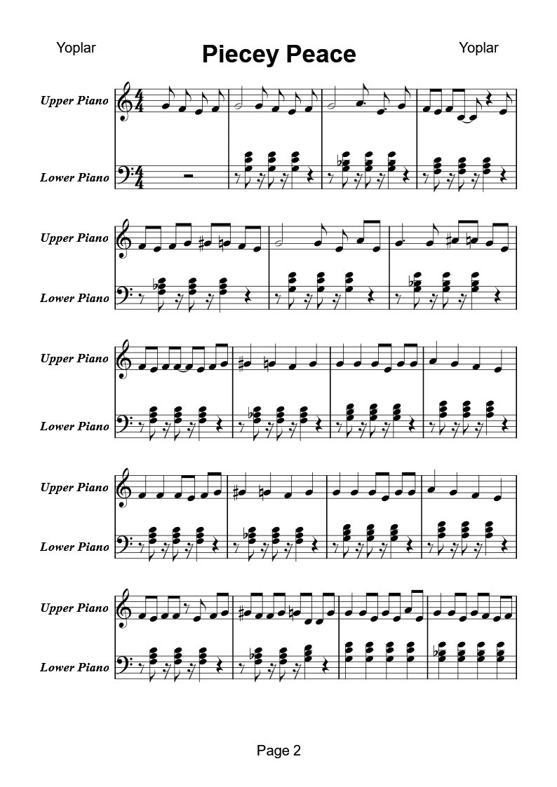 page one of piecey piano these pictures other than that theyre