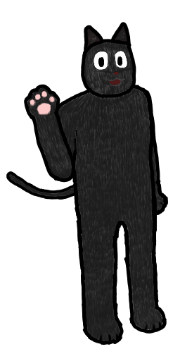 A fully finished drawing of my anthropomorphised fursona giving a wave.