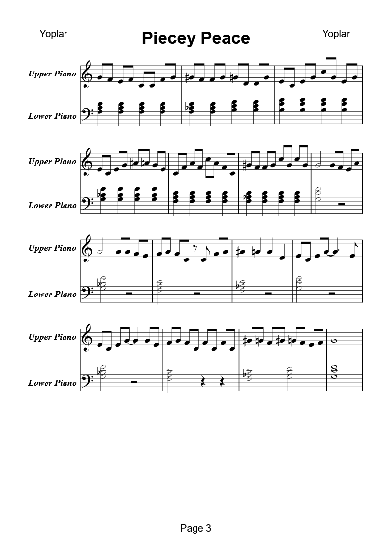 of sheet music that you cant see